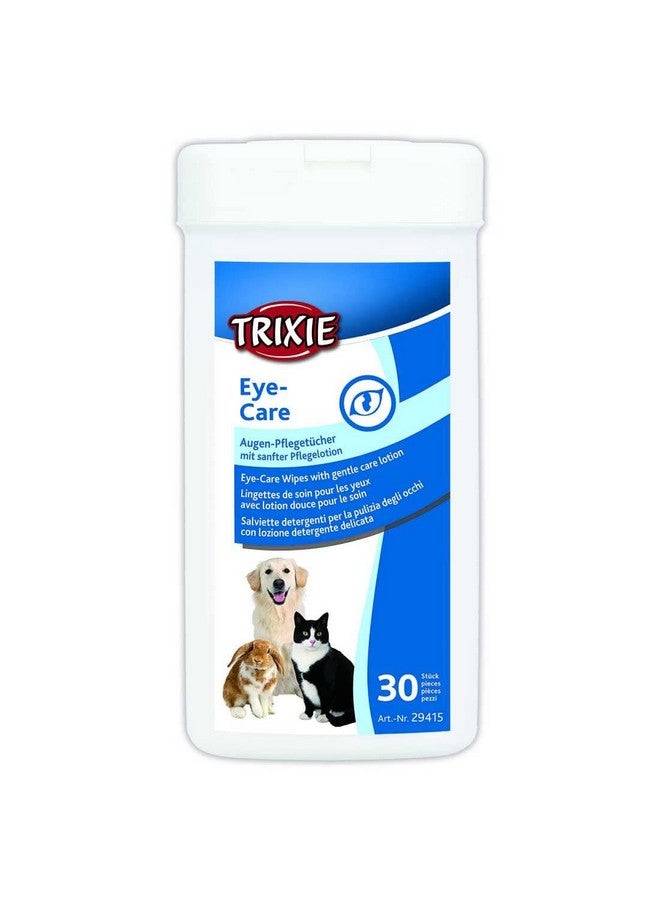 تريكسي: - مناديل العناية بالعين | مناديل العناية بالعين للكلاب والقطط والحيوانات الصغيرة الأخرى | تعمل على إزالة الأوساخ والإفرازات والبقع حول العينين بلطف باستخدام مناديل سهلة الاستخدام - 30 منديلًا - Image 1