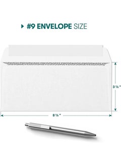 EnDoc 5009 Self Seal Security Tinted Envelope Windowless Strong Peel And Seal Security Tinted Pattern 3 7 8X8 7 8 Inch White Business Envelope 500 Pack  - Image 3