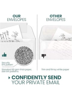 EnDoc 5009 Self Seal Security Tinted Envelope Windowless Strong Peel And Seal Security Tinted Pattern 3 7 8X8 7 8 Inch White Business Envelope 500 Pack  - Image 5