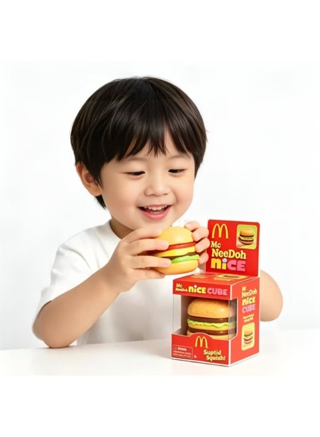 Hamburger Squishy Stress Relief Toy -Soft Sensory Fidget Squeeze Toy for Kids & Adults - Mcdonald's NeeDoh Limited Edition Burger Toys - Image 4