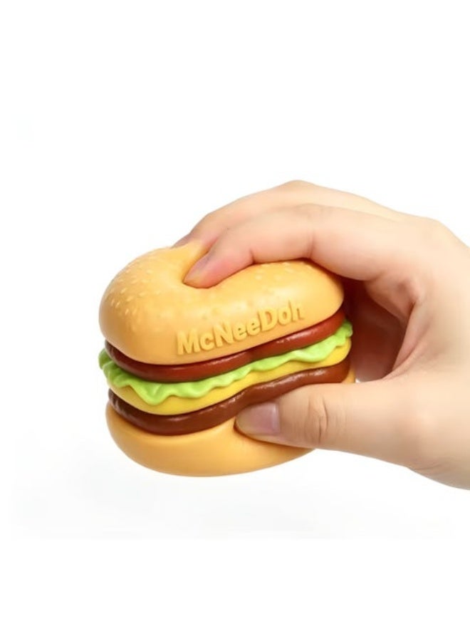 Hamburger Squishy Stress Relief Toy -Soft Sensory Fidget Squeeze Toy for Kids & Adults - Mcdonald's NeeDoh Limited Edition Burger Toys - Image 2