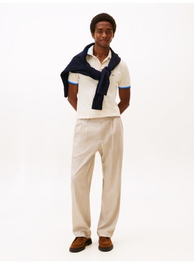 تومي هيلفيغر تيشيرت بولو بقصة ضيقة ومزين بشعار العلامة التجارية - Image 4