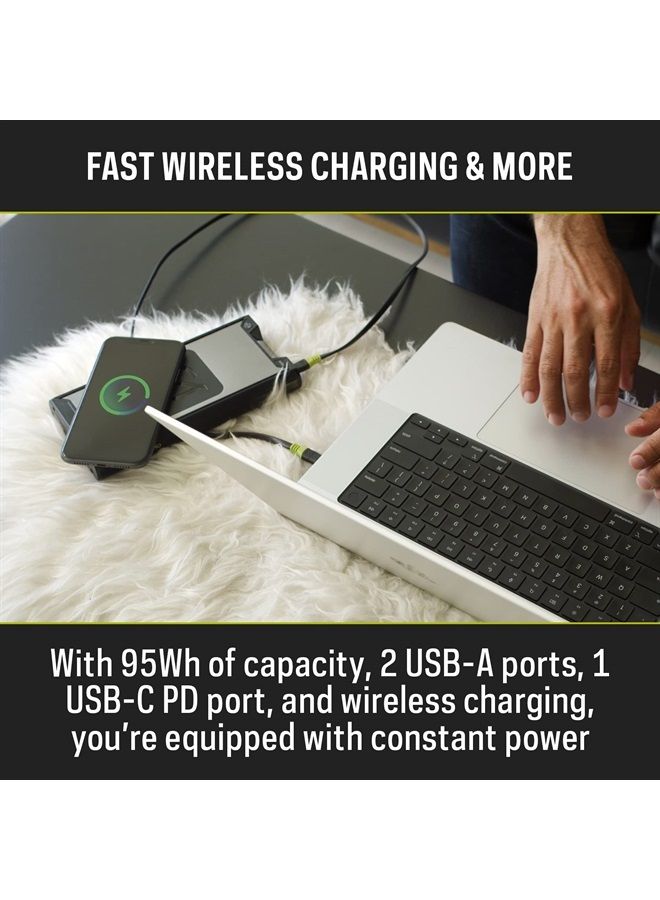 Goal Zero Sherpa 100PD Wireless Portable Power Bank 100W USB-C Power Delivery 25600mAh (4th Generation) - Image 4