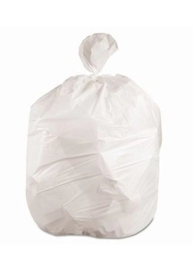 Disposable Strong & Biodegradable Trash Can Bin Liners, 5 Rolls  Small WHITE Trash Bags Strong Garbage Bags, Waste Basket Liner, for Home, Kitchen, Office 90 X 110CM 20KG  - Image 2