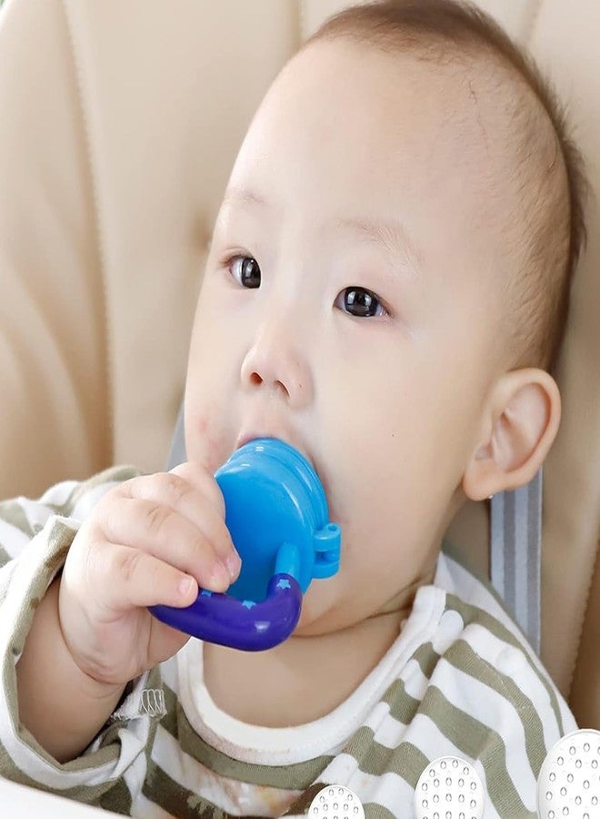 Miracle Moms Silicone Fruit Feeder for Baby 6-12 Months/Baby Fruit Nibbler and Pacifier/Newborn Nipple Feeder (BPA Free) (1, Blue) - Image 5