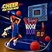 Molutsody Indoor Basketball Hoop for Kids Over The Door Mini Basketball Hoop with LED Light Scoreboard Includes 3 Balls Air Pump Basketball Toys Gifts for 412 Year Old Boys Girls Blue - Image 4