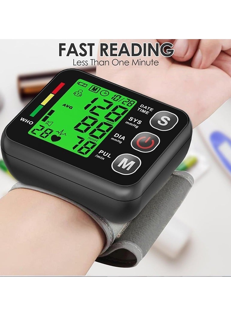 general Rechargeable Digital Wrist Blood Pressure Monitor with LCD Display, Voice Broadcast, Irregular Heartbeat Detection, and Memory for 2x99 Readings - Image 4
