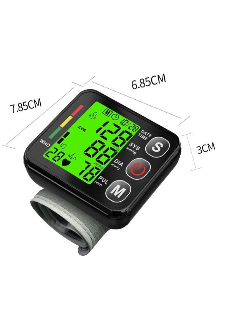 general Rechargeable Digital Wrist Blood Pressure Monitor with LCD Display, Voice Broadcast, Irregular Heartbeat Detection, and Memory for 2x99 Readings - Image 1
