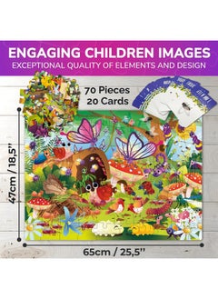 quokka Search And Find Puzzles For Kids Ages 4-6 - Riddle Kids Puzzles 6-8 Years Old - 70 Unique Pcs | 20 Illustrated Guessing Cards | Engaging Children Themes - Bugs Puzzle Gift For Toddlers 3-5  - Image 4