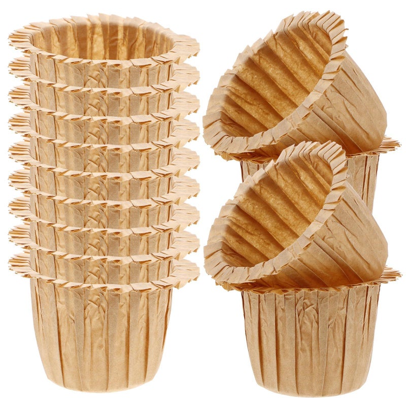 30 Natural Paper Cupcake Liners Muffin Baking Cups For Cakes Desserts - Image 2