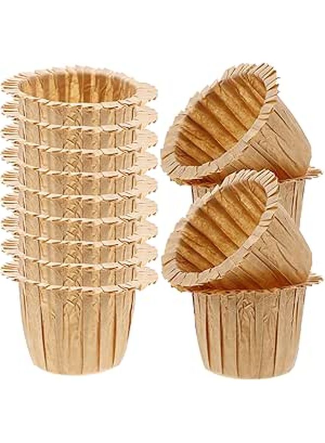 30 Natural Paper Cupcake Liners Muffin Baking Cups For Cakes Desserts - Image 1