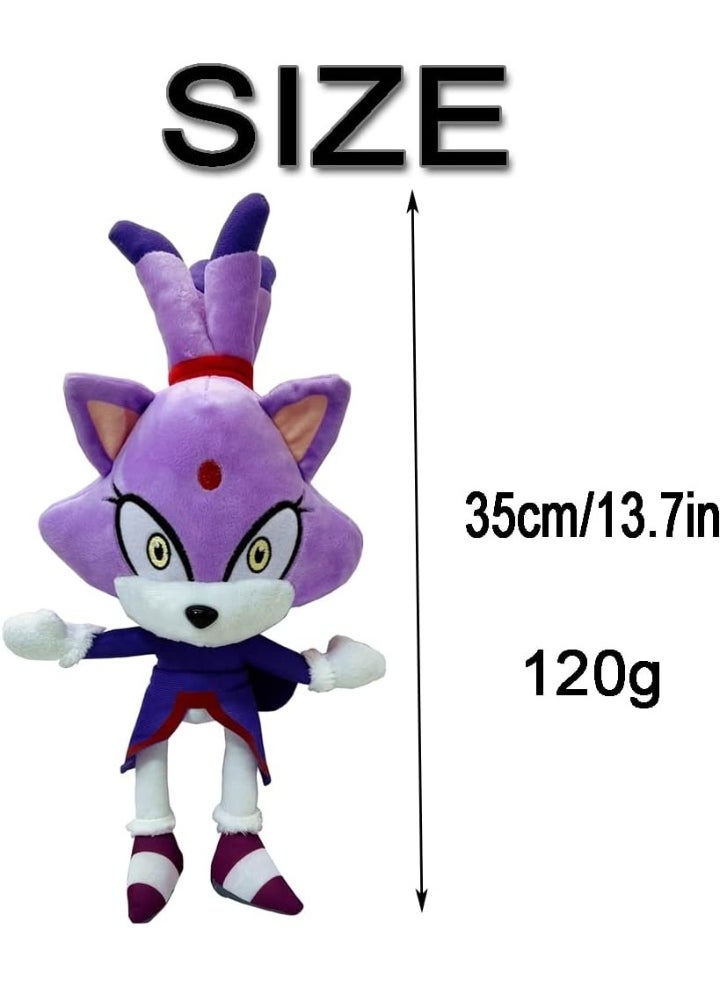 Toy Box Sonic The Hedgehog 35cm Plush Toys, for Knuckles Shadow Tails Plush Doll Toys Gifts for Boys and Girls Cartoon Character Plush Children (Super Sonic)  - Image 2