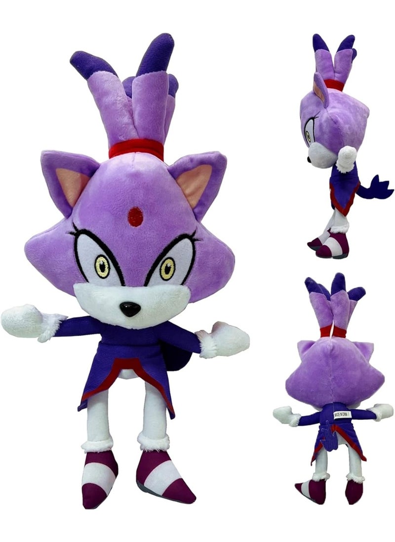 Toy Box Sonic The Hedgehog 35cm Plush Toys, for Knuckles Shadow Tails Plush Doll Toys Gifts for Boys and Girls Cartoon Character Plush Children (Super Sonic)  - Image 1