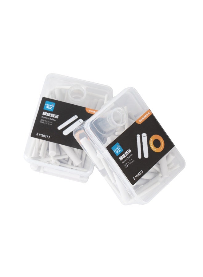 tenwin Refill of Electric Eraser 30 Pcs 5×25mm & 40 Pcs 2.3×25mm – Set Erasers for Artist Drawing, Painting, Sketching & Drafting - Image 2