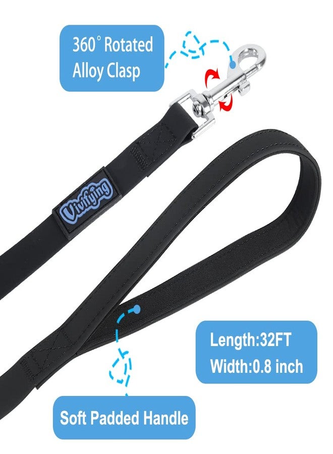 Vivifying Waterproof Dog Leash, 32FT Long Leash Durable Dog Recall Training Lead Great for Outdoor Hiking, Training, Yard, Beach,Lake and Swimming(Black) - Image 4
