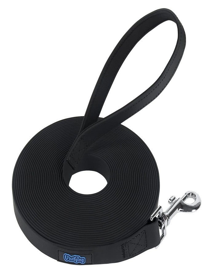 Vivifying Waterproof Dog Leash, 32FT Long Leash Durable Dog Recall Training Lead Great for Outdoor Hiking, Training, Yard, Beach,Lake and Swimming(Black) - Image 1