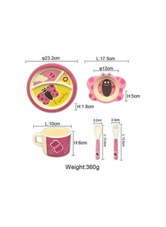 Bamboo bamboo fiber children's tableware, baby tableware set- butterfly  - Image 2
