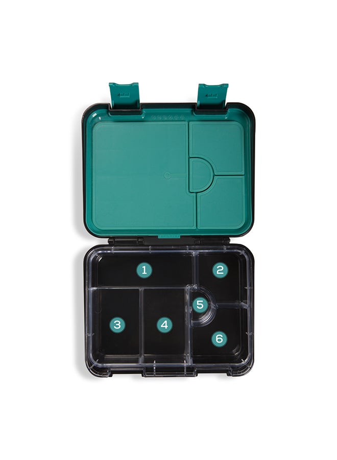 Eazy Kids - Personalized 6 & 4 Convertible Bento Lunch Box w / Steel Spoon & Fork Set and Alphabets Sticker - Gamer - Image 2