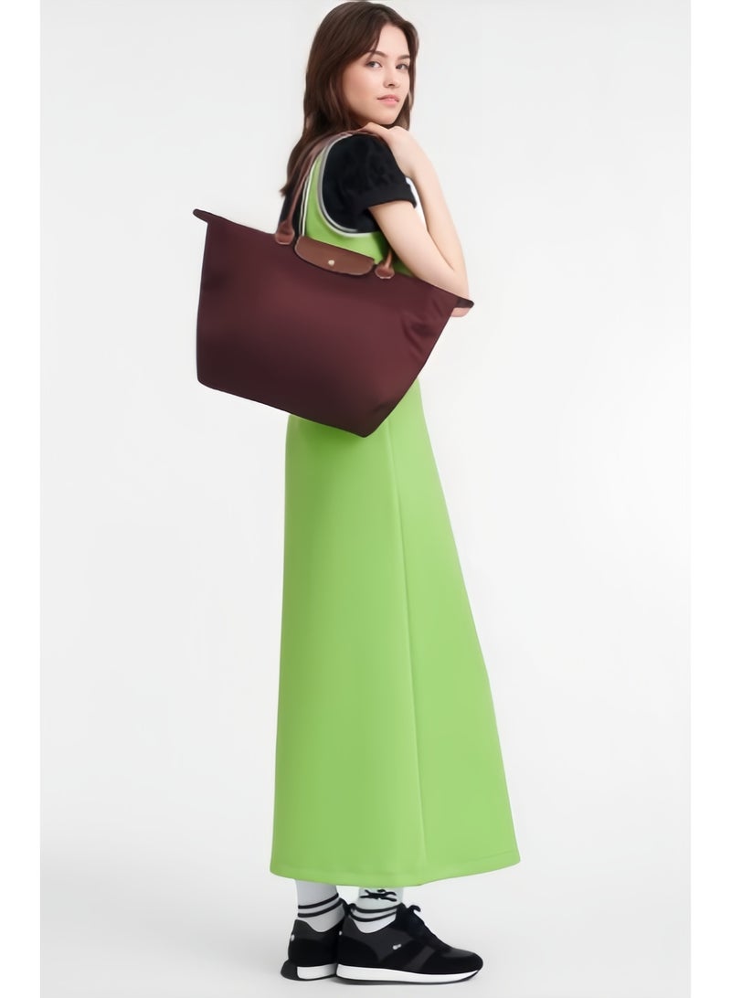 لونج شامب حقائب طويلة شانغ لا بلياج بمقابض كبيرة للكتف للنساء، حقيبة مكياج كبيرة متعددة الاستخدامات، حقيبة يد، حقيبة كتف - Image 2