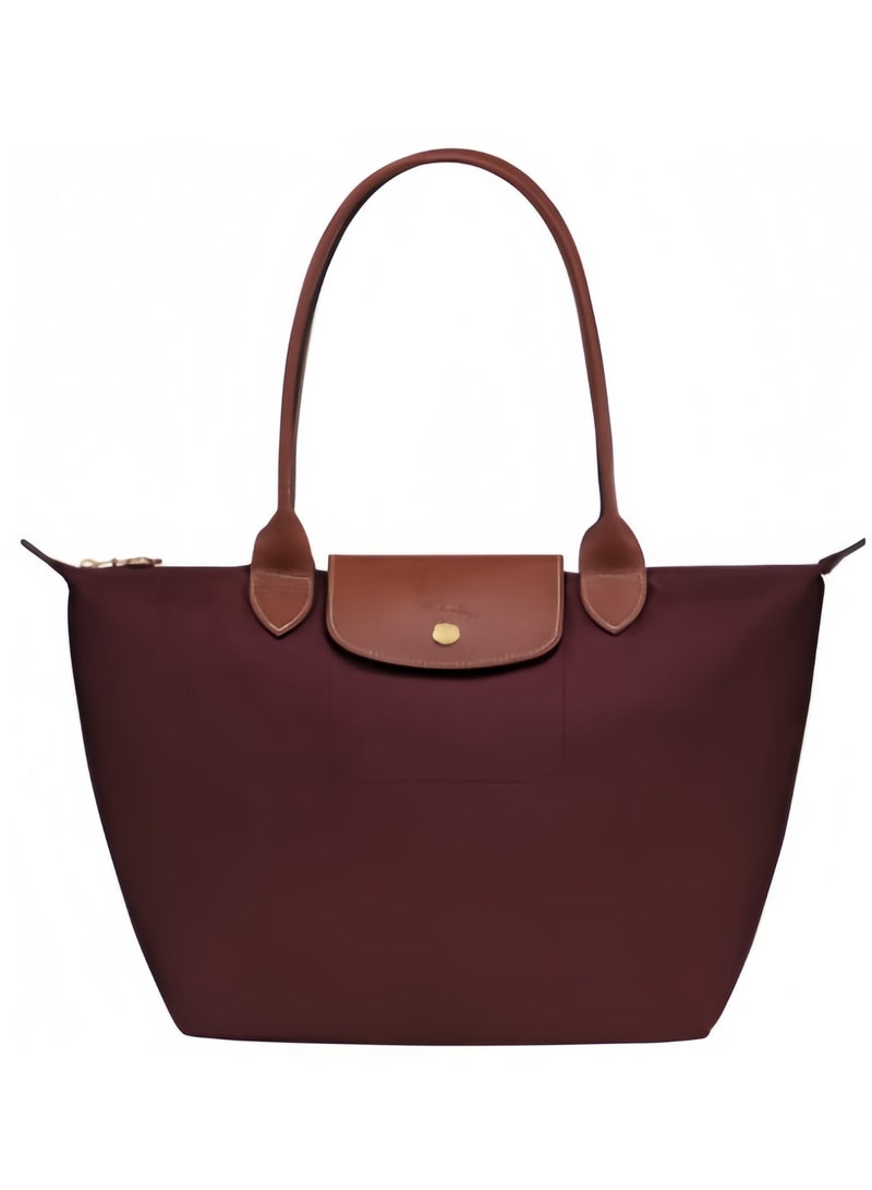 لونج شامب حقائب طويلة شانغ لا بلياج بمقابض كبيرة للكتف للنساء، حقيبة مكياج كبيرة متعددة الاستخدامات، حقيبة يد، حقيبة كتف - Image 1