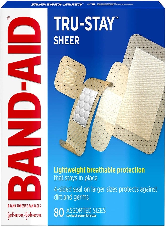 BAND-AID® Brand TRU-STAY™ Sheer Bandages Assorted, 80 Count - Image 1