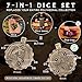 CZYY MinZerTRPG Roulette Dice 30 Steampunk Dragon Spinner Dice for DND 7in1 Metal Tabletop RPG Dice Set with Pouch EDC Gadget Gift for Dice Goblins DM Fantasy Engineers Steampunk Dragon A - Image 4