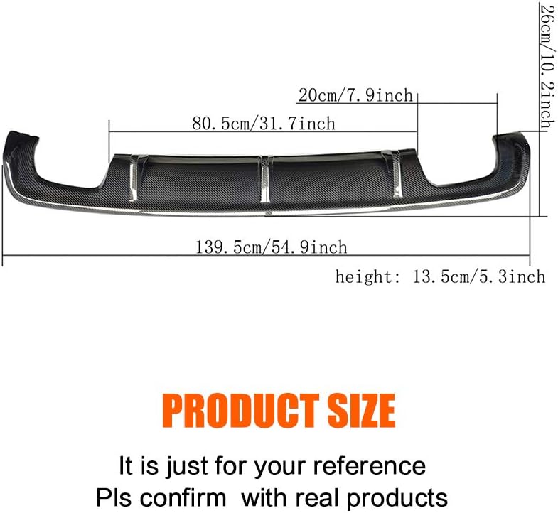 QASULER Carbon Fiber Rear Bumper Diffuser for A3 8V Sedan - Image 2