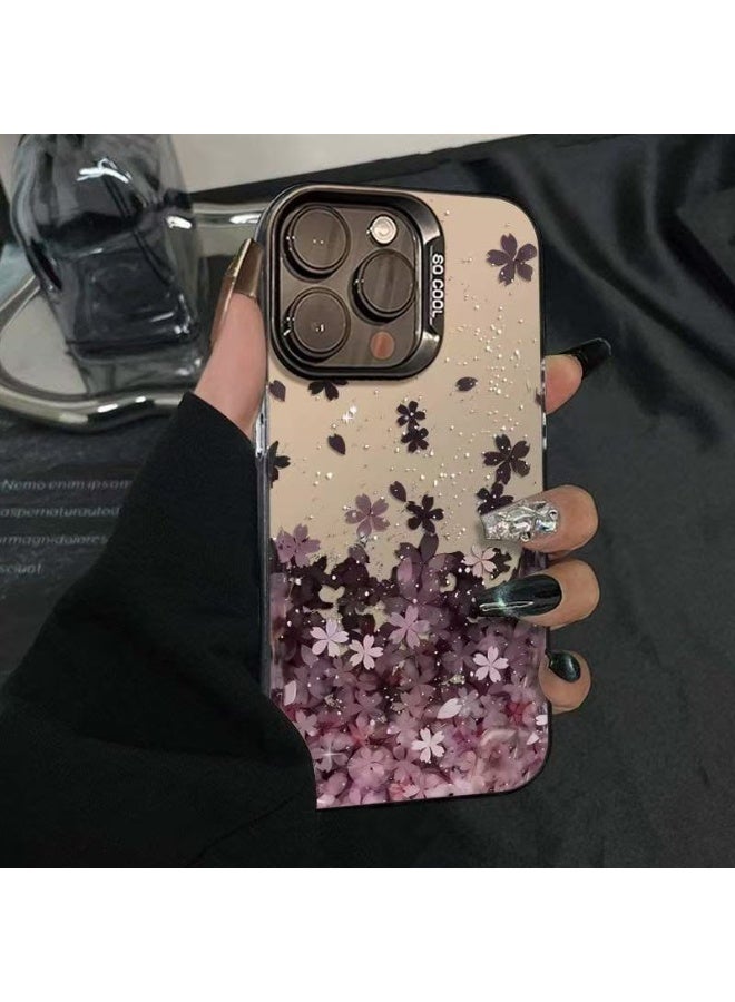 جراب iPhone 16 Pro Max وردي مزهر - تصميم أنيق على شكل زهرة، مضاد لبصمات الأصابع، مقاوم للصدمات، ومضاد للخدش، مصنوع من مادة TPU الناعمة - Image 2