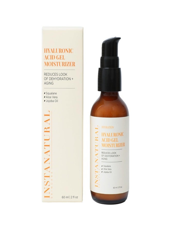 InstaNatural Hyaluronic Acid Gel Moisturizer with Squalane, Aloe Vera & Jojoba Oil | Lightweight Daily Face Cream for Hydrated, Smooth-Looking Skin - Image 1