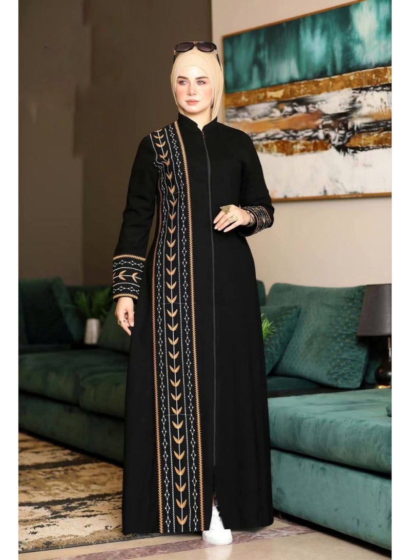 عباية كريب سعودي مستورد – أناقة مريحة مقاس 1: عرض 60 سم – مناسب لحد 85 كجم - Image 4