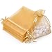 Akstore 100Pcs 28x367x9cm Sheer Drawstring Organza Jewelry Pouches Wedding Party Christmas Favor Gift Bags Golden - Image 1