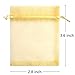 Akstore 100Pcs 28x367x9cm Sheer Drawstring Organza Jewelry Pouches Wedding Party Christmas Favor Gift Bags Golden - Image 4