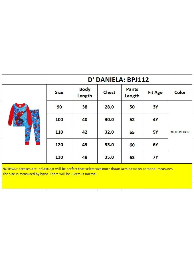D'Daniela Daniel - Boys' Webbed Wonder Pajama Set - Long Sleeve