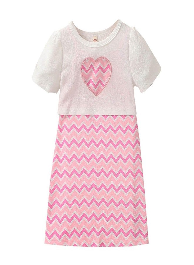 Hopscotch Girls Polyester Chevron Print Top Pinafore Overall Set in White Color For Ages 2-3 Years (EWE-4375861) - Image 4