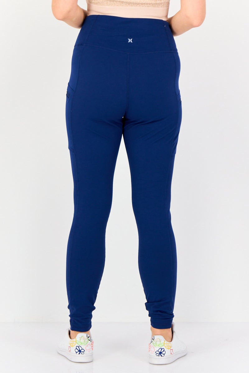 Hurley Women Sportswear Fit Training Leggings, Blue - Image 3