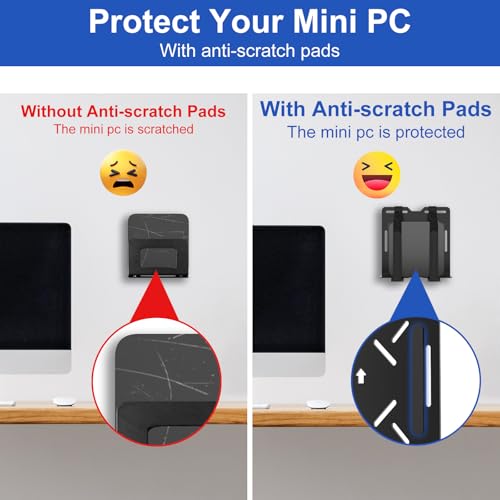 Bedycoon Mini PC Mount for GMKtec, Wall and VESA Mount for GMKtec G3/PLUS, G5, G9, M2 Pro, M3/Plus, M5 PLUS, M6, M7/ Pro, K1, K2, K3 Pro, K6, K7, K7P, K8/ PLUS, K10, K11 Adjustable Mini PC Mount with Screws - Image 4