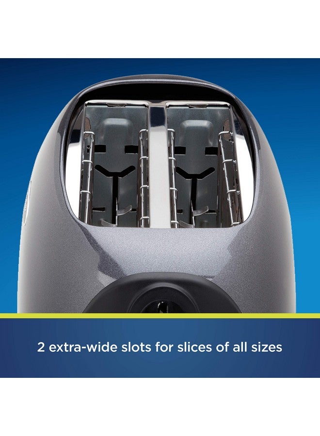 Oster 2 Slice Bread Bagel Toaster Metallic Grey - Image 2