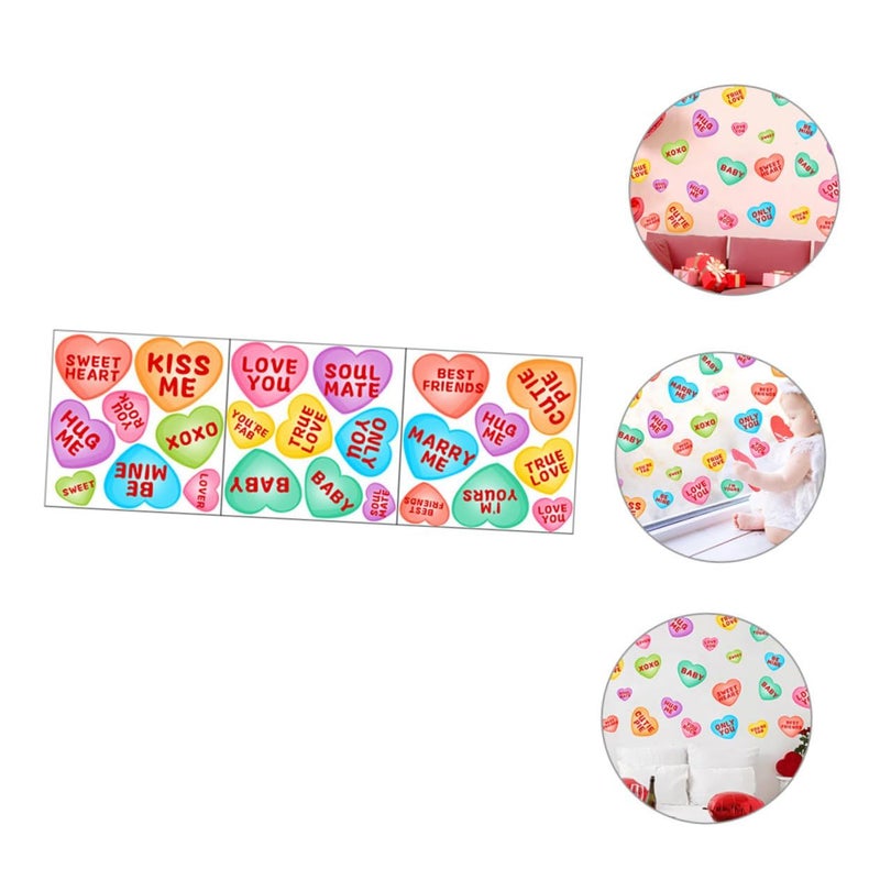Heart Shaped Motivational Quotes Stickers Self Adhesive Easy Apply Remove Decor - Image 4