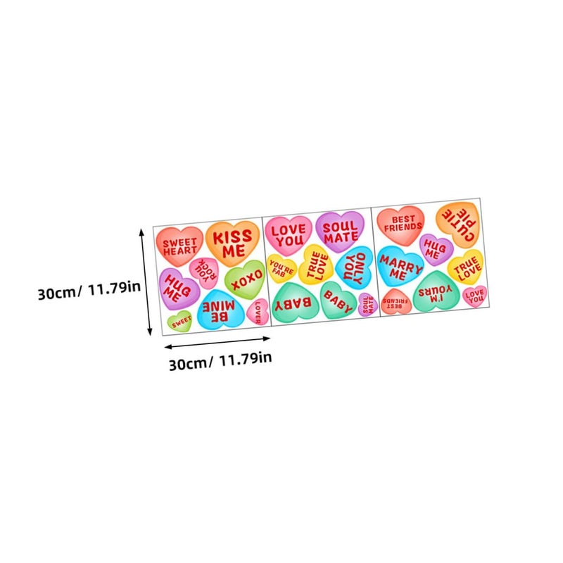 Heart Shaped Motivational Quotes Stickers Self Adhesive Easy Apply Remove Decor - Image 3
