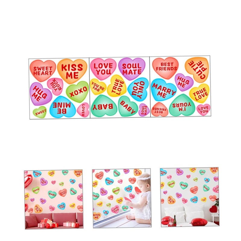 Heart Shaped Motivational Quotes Stickers Self Adhesive Easy Apply Remove Decor - Image 5