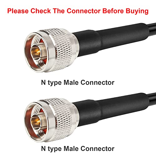 XRDS -RF 25ft KMR240 Coax Extension Cable N Male to N Male Connector (50 Ohm) Pure Copper Low Loss Coaxial Cables for 3G/4G/5G/LTE/GPS/WiFi/RF/Ham/Radio to Antenna or Phone Signal Booster Use (Not for TV) - Image 2