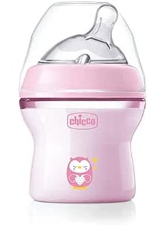 Chicco Chicco natural feeling anti-colic baby bottle for 0+ months, 150 ml, with soft silicone teat and double valve, natural and instinctive feel when vacuuming, plastic bottle 