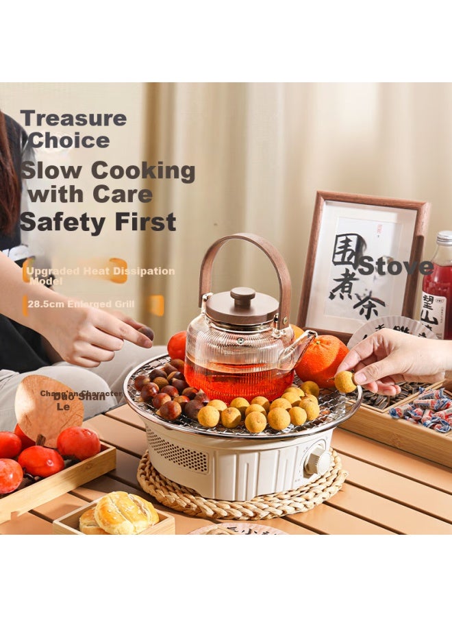 Pakchoice 2025 New Tea Brewing Set With Electric Ceramic Stove, Complete Glass Teapot Set For Indoor Gathering And Heating By The Fire - Image 3