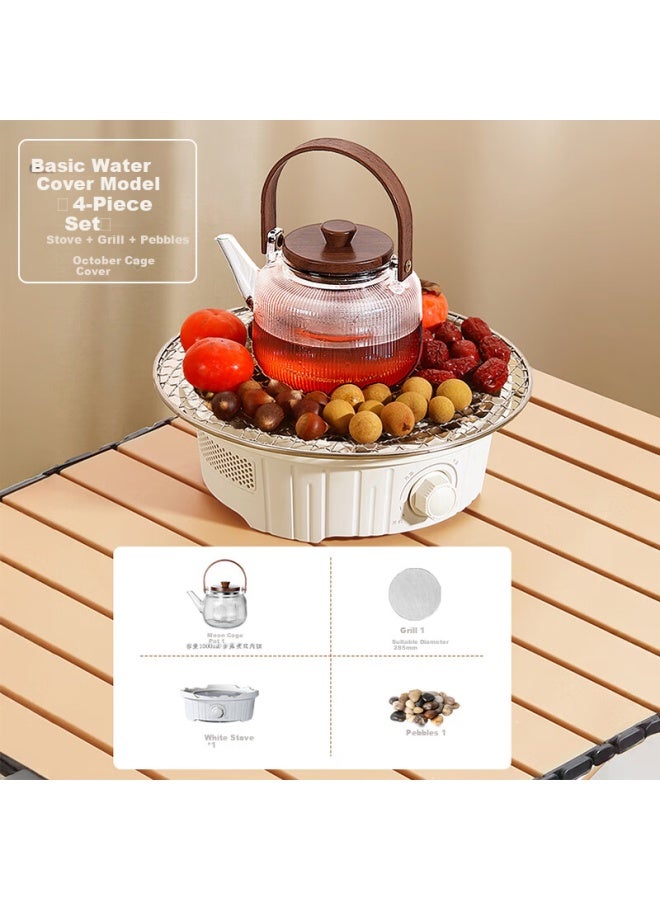 Pakchoice 2025 New Tea Brewing Set With Electric Ceramic Stove, Complete Glass Teapot Set For Indoor Gathering And Heating By The Fire - Image 1