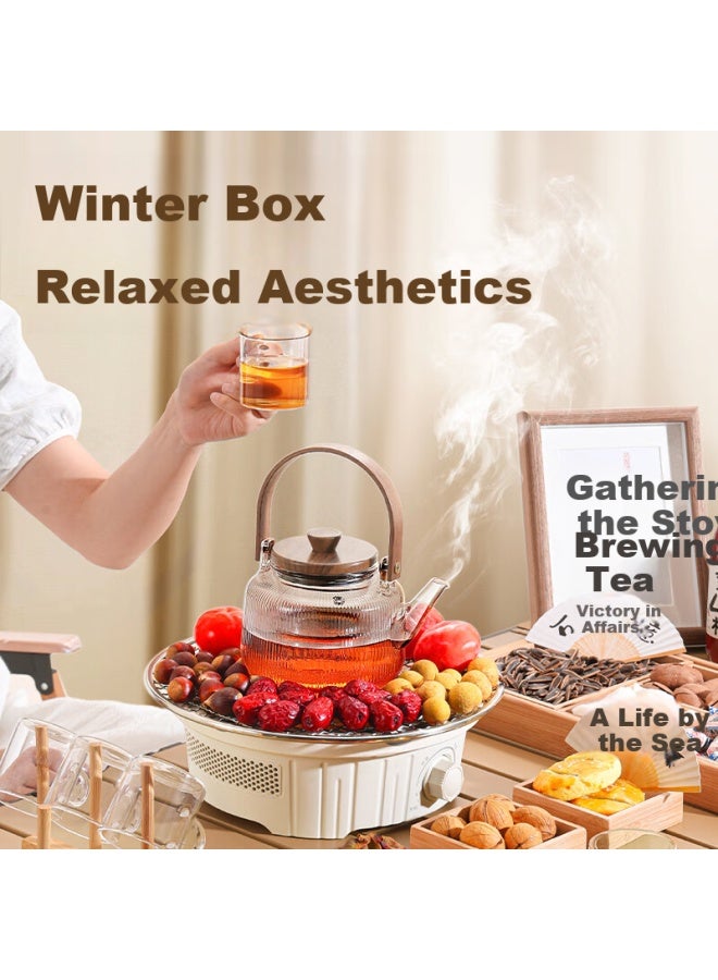 Pakchoice 2025 New Tea Brewing Set With Electric Ceramic Stove, Complete Glass Teapot Set For Indoor Gathering And Heating By The Fire - Image 4