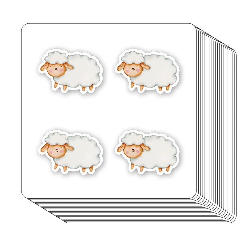 GUVSPTI Sheep Lamb 1in for Scrapbooking Arts Craft Kids DIY Calendars Journals 80Pack - Image 2