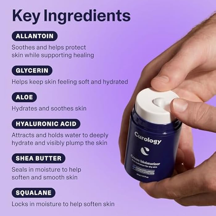 Curology Cream Moisturizer, Rich Hydrating Face Lotion for Dry Skin, with Shea Butter and Hyaluronic Acid, 1.7 fl oz - Image 5