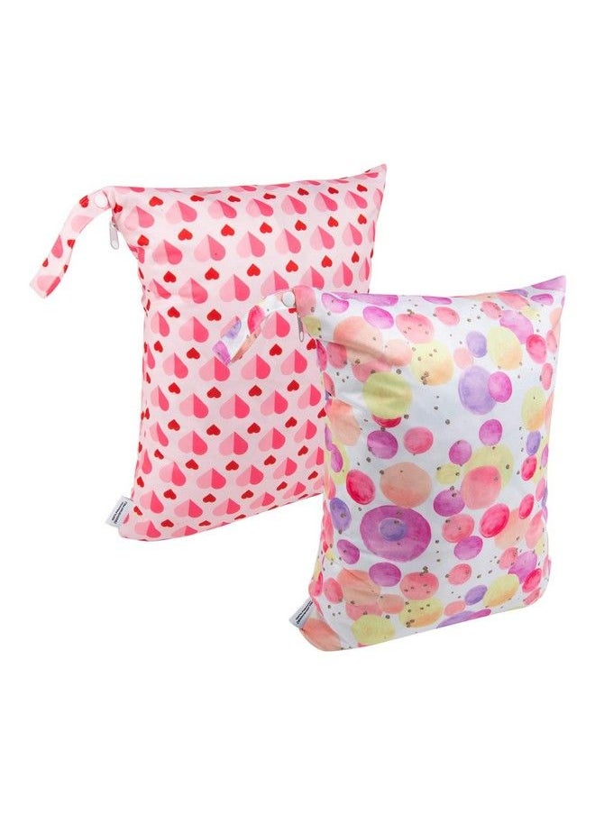ALVABABY - 2Pcs Cloth Diaper Wet Dry Bags Waterproof Reusable With Two Zippered Pockets Travel Beach Pool Daycare Soiled Baby Items Yoga Gym Bag For Swimsuits Or Wet Clothes Lz0102 - Image 1