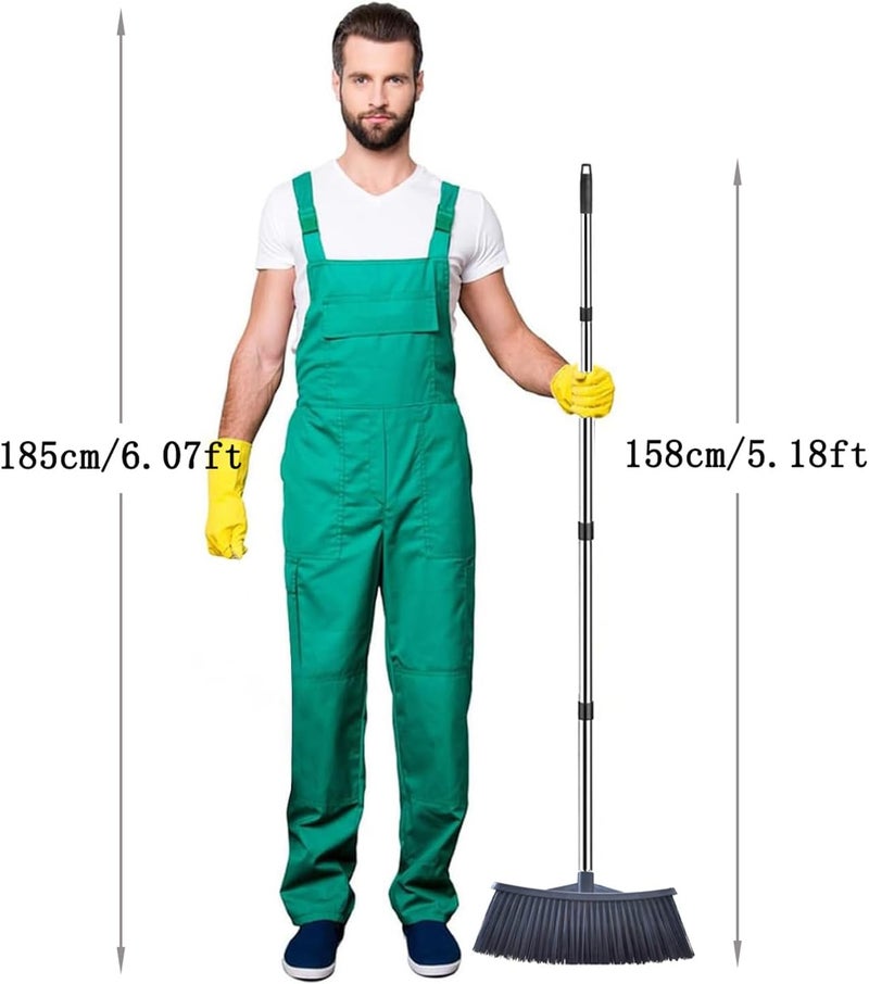 KIKITOY Heavy-Duty Outdoor Broom with 62-Inch Stainless Steel Handle - 36-Inch Wide Plastic Broom Head for Garage, Yard, Sidewalk - No Bend Sweeping, Durable & Lightweight - Image 4