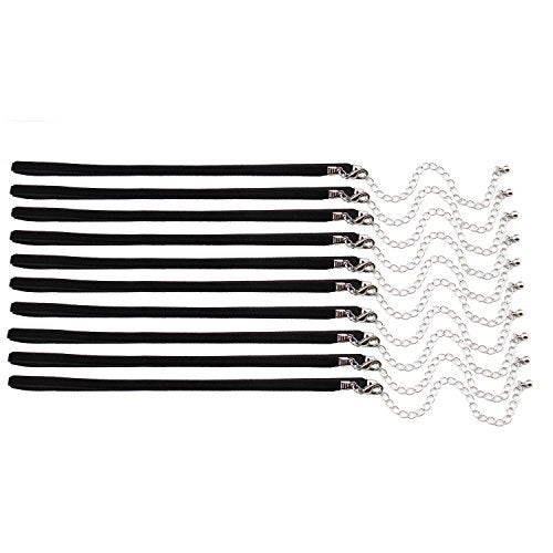 Coiris 30pcs 3/16'' Black Velvet Chokers Vintage Necklace for Women with Extension (XL-1005-1) (Black) - Image 1